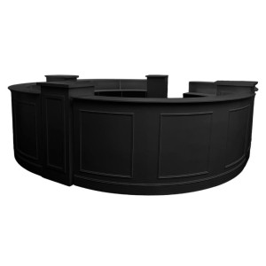 Black Round Bar + Pedestals