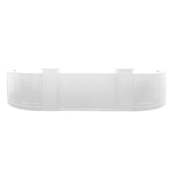 Half Oval White Bar