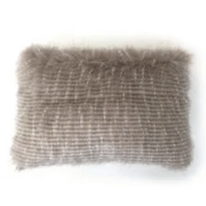 Grey Fur Bolster