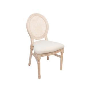 KIng Louis Natural Chair w/ Rattan Back