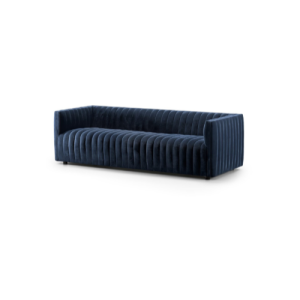 Augustine Blue Velvet Couch