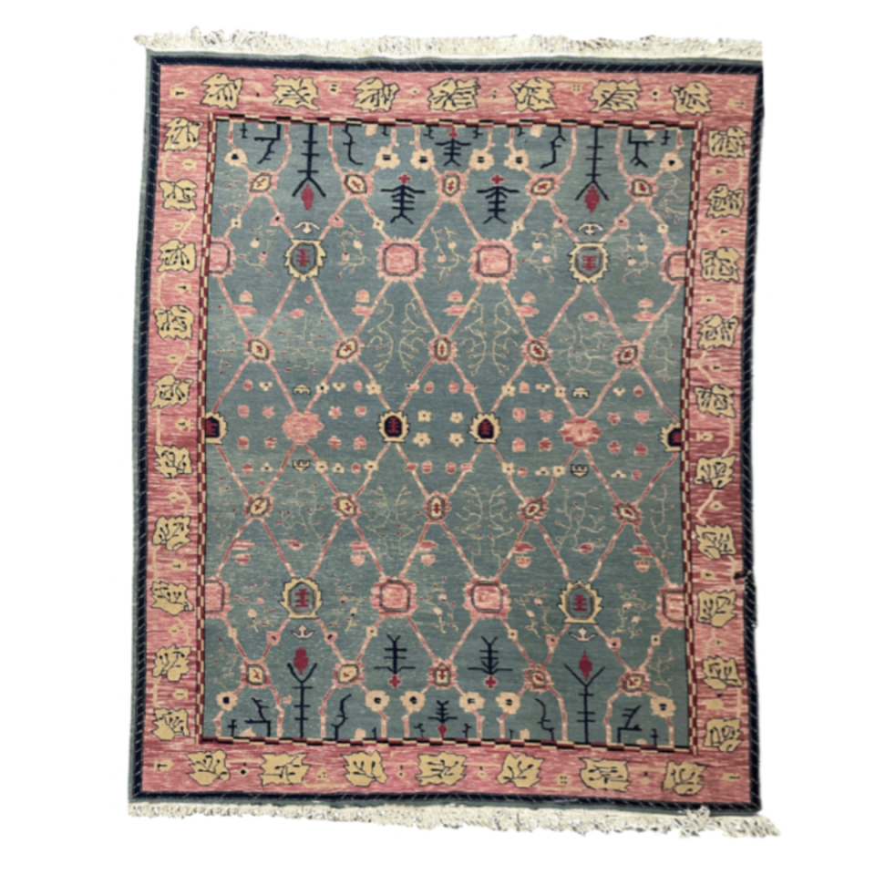 Pink & Turquoise Persian Carpet