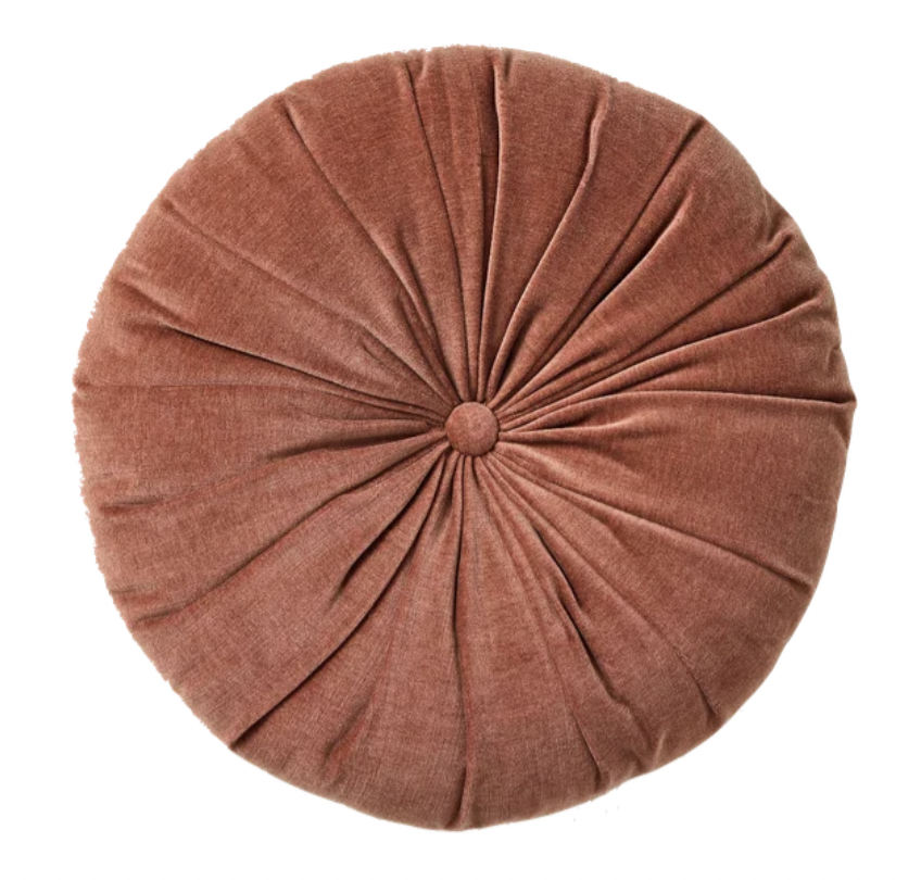 Burnt Umber Round Pillow