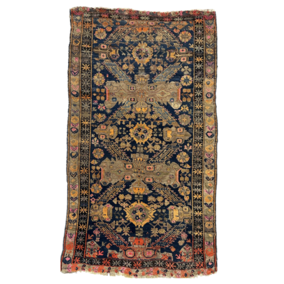 Navy & Orange Persian Carpet