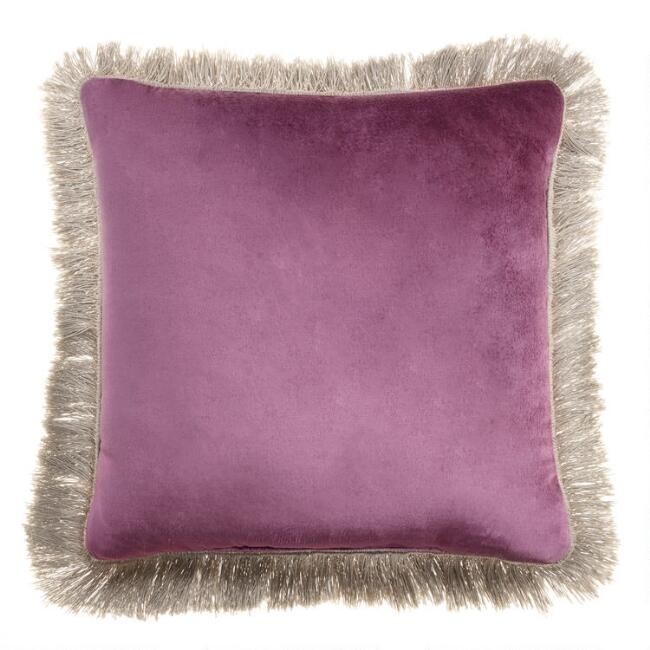 Berry Blush Fringe Pillow