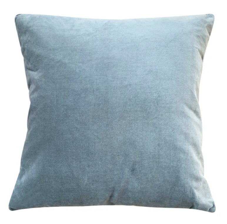 Slate Green Velvet Pillow