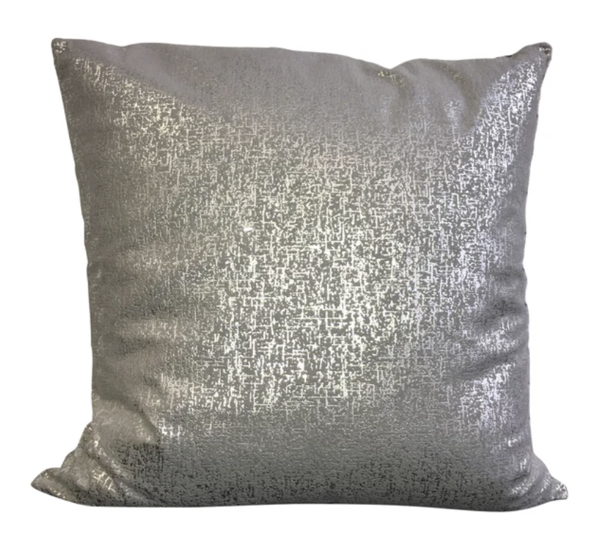 Metallic Silver Pillow