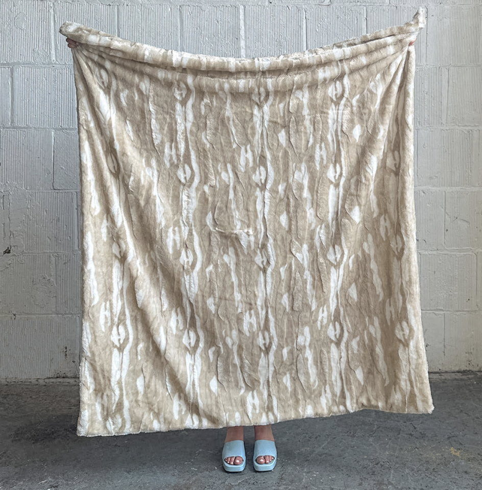 Shimmery Fur Throw