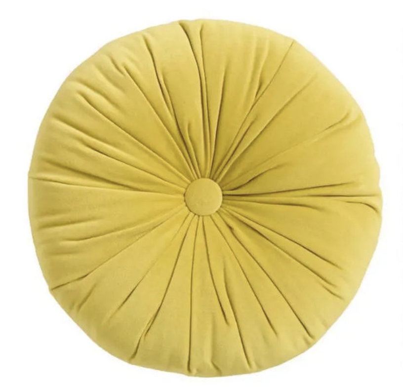 Chartreuse Round Pillow
