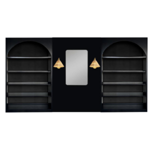 Black Mason Shelf + Wall Set