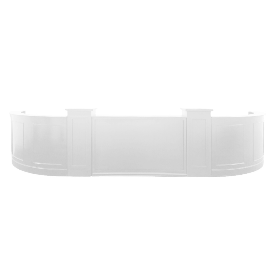 Half Oval White Bar