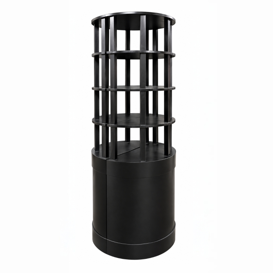 Black Round Shelf